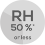 RH 50%* or less